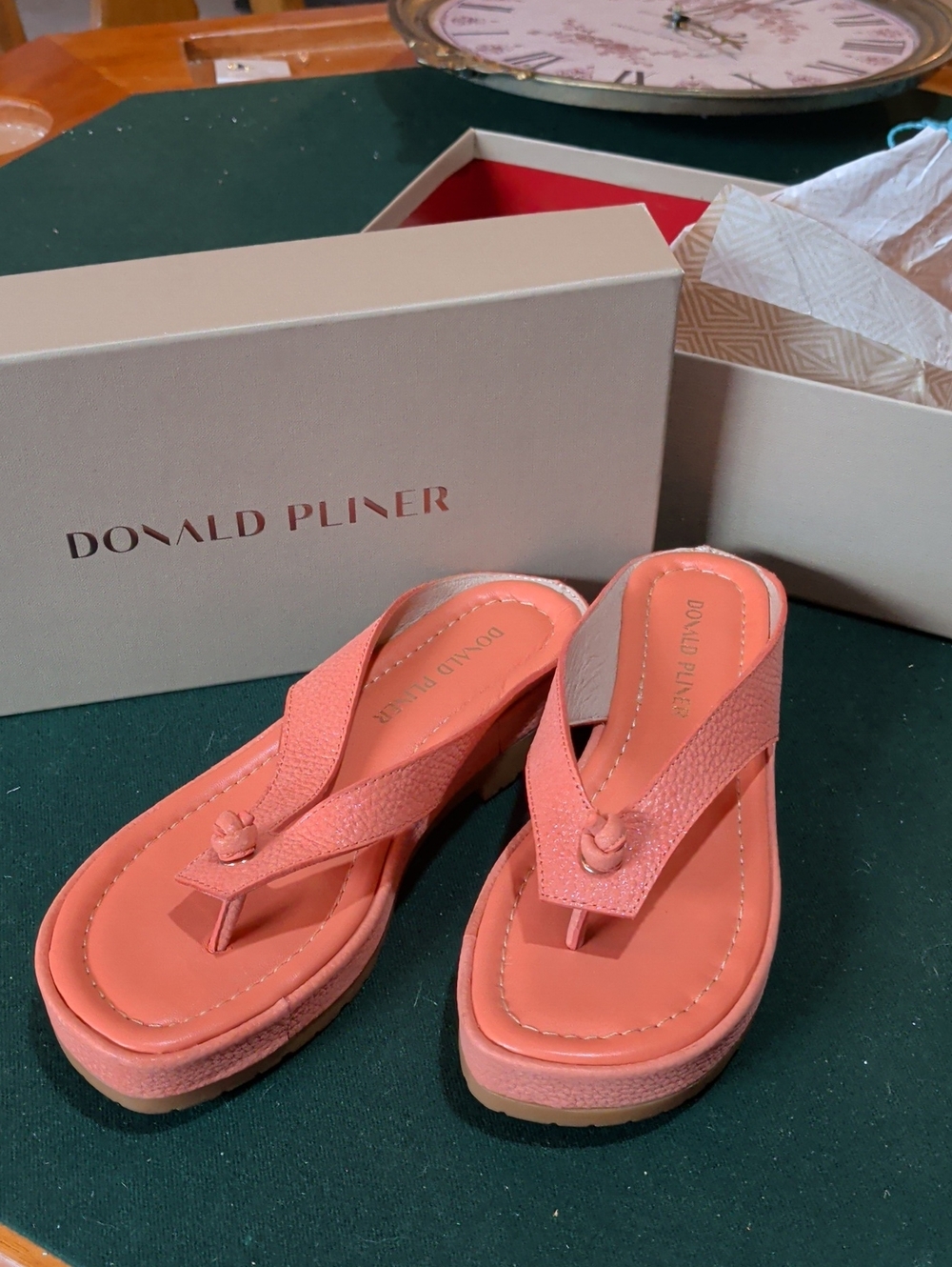 Donald J. Pliner Coral Platform Thong Sandals
